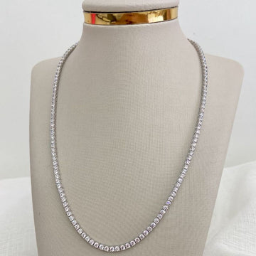 Gargantilha Prata Riviera Cristal 42cm