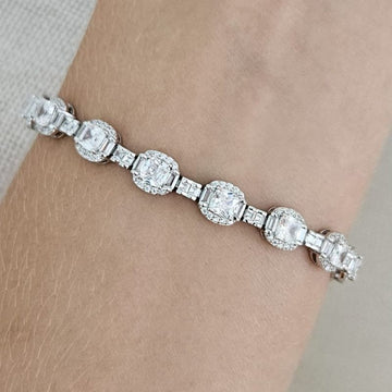 Pulseira Prata Pedra Cravejada