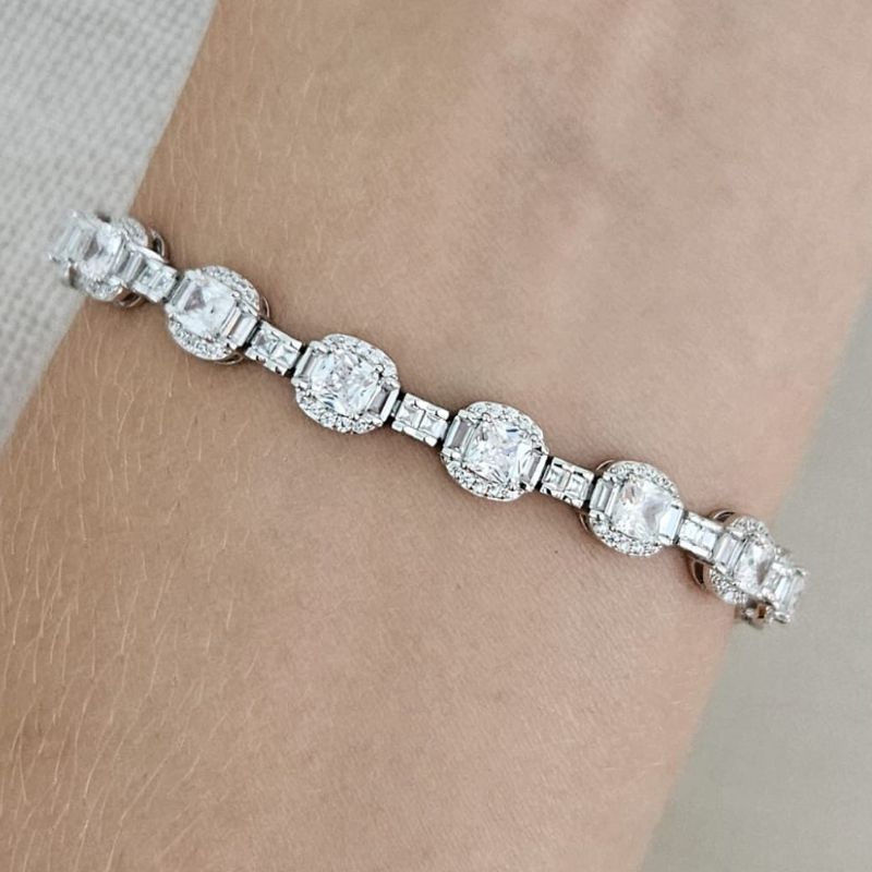 Pulseira Prata Pedra Cravejada