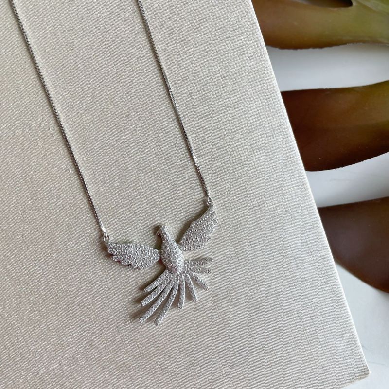 Gargantilha Prata Divino Cravejado