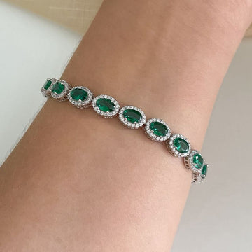 Pulseira Prata Pedra Cravejada