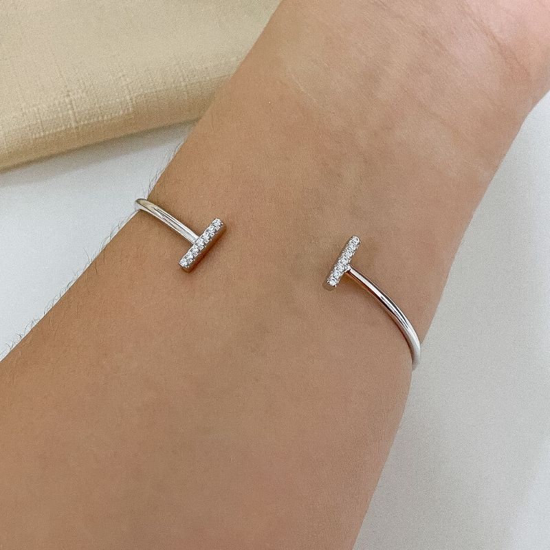 Bracelete Prata 2c F Cravejada