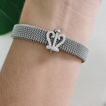 Pingente Prata Pulseira Coroa