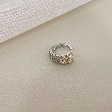 Piercing Prata Fake Amarelo 3mm