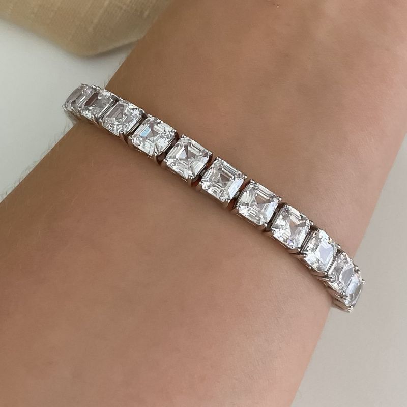 Pulseira Prata Riviera 17cm