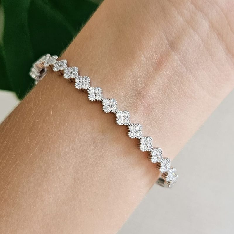 Bracelete Prata Cravejado