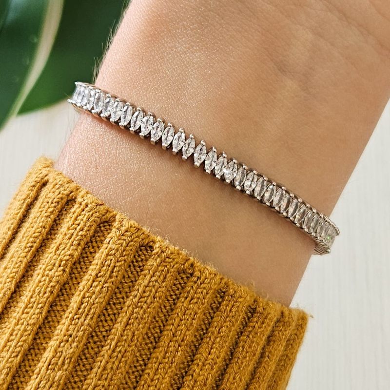 Pulseira Prata Pedras