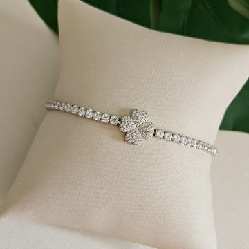 Pulseira Prata Riviera Trevo