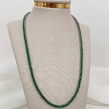 Gargantilha Prata Riviera Verde 3g 45cm 3mm