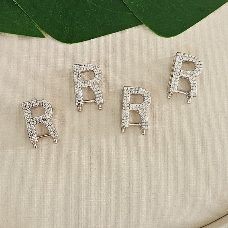 Pingente Prata Pulseira Letra R