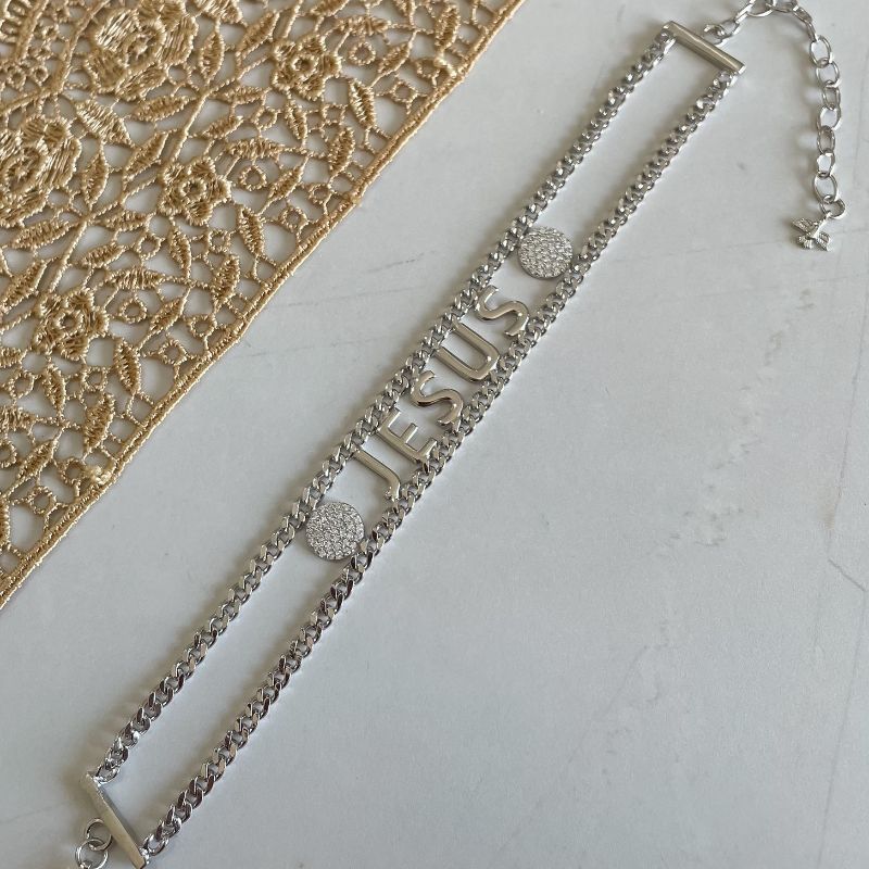 Pulseira Prata Jesus