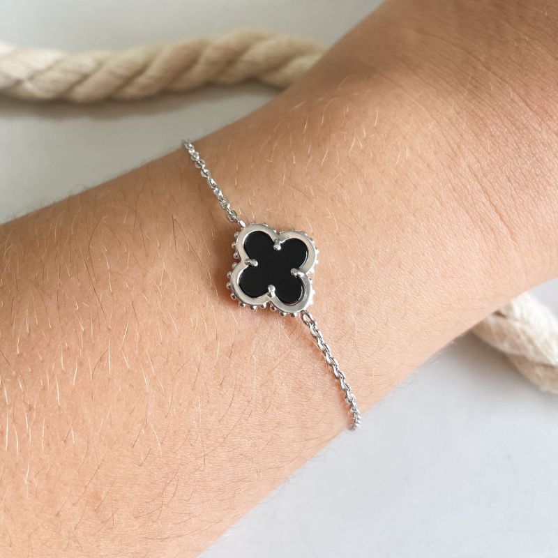 Pulseira Prata Virginia Preta