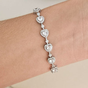 Pulseira Prata Cor Pedra Cravejada 4mm