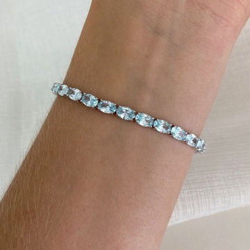 Pulseira Prata Riviera 6mm