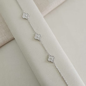 Pulseira Prata Virginia 3f Cravejada