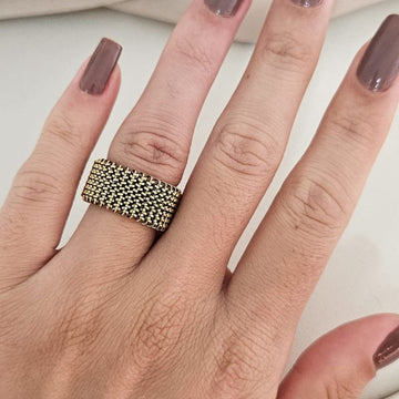 Anel Prata Flexivel Dourado