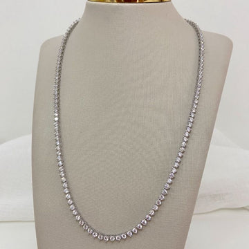 Gargantilha Prata Riviera Cristal 2.5mm 45cm