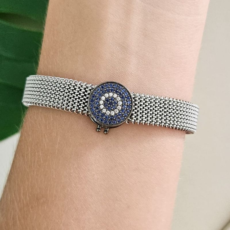 Pingente Prata Pulseira Cravejado