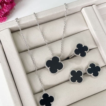 Conjunto Prata Virginia Preto