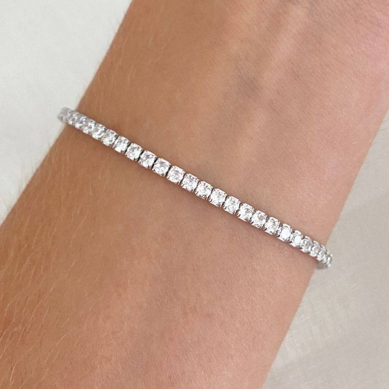 Pulseira Prata Riviera Cristal