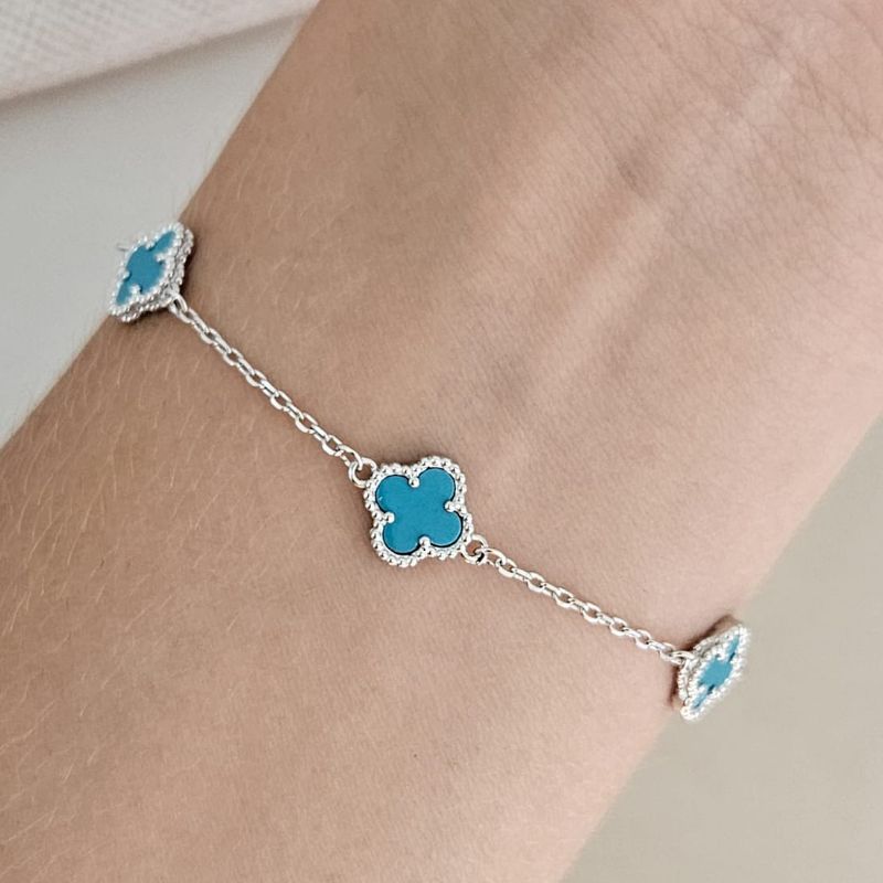 Pulseira Prata Virginia Azul