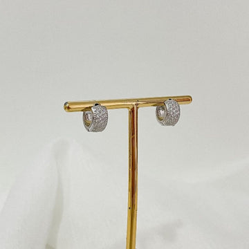 Argola Prata Cravejada P