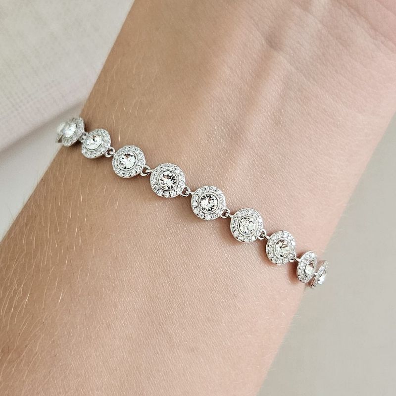 Pulseira Prata Pedras Cravejada