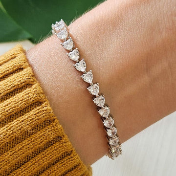Pulseira Prata Riviera Coração