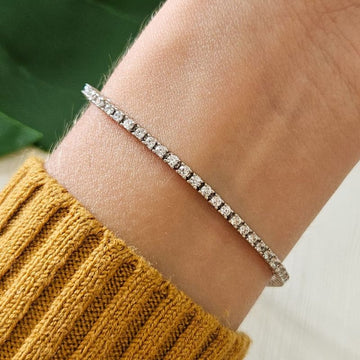 Pulseira Prata Riviera 21cm