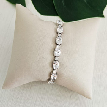 Pulseira Prata Riviera Cristal