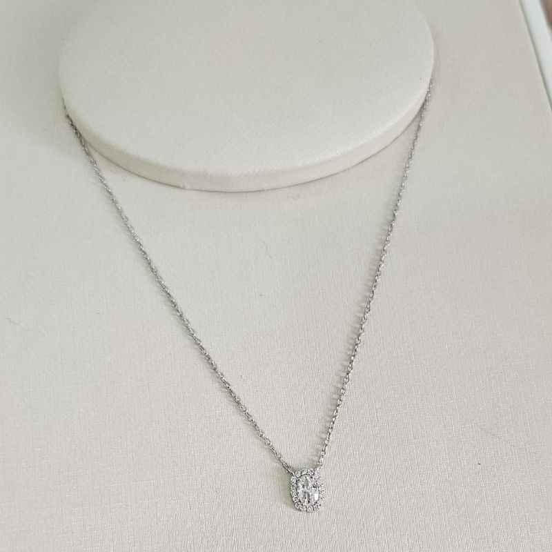 Gargantilha Prata Pedra Cristal Cravejada