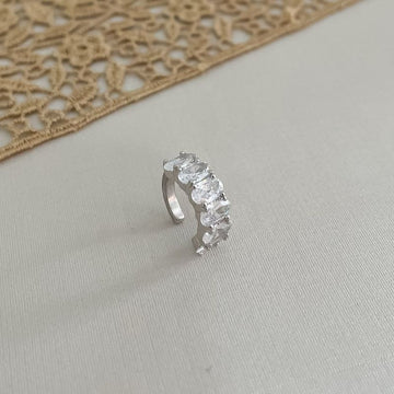 Piercing Prata Pedra Cristal