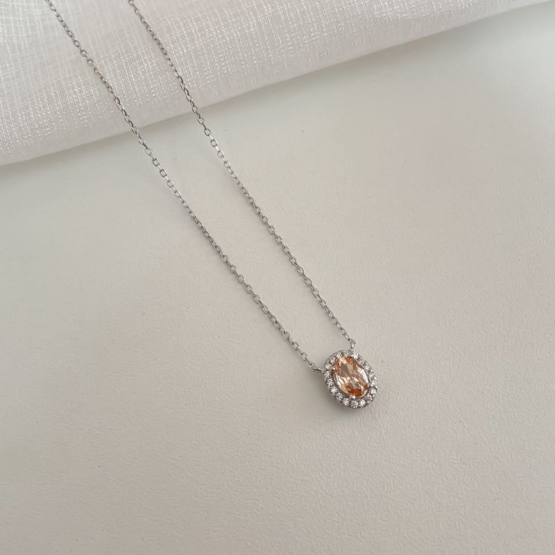 Gargantilha Prata Pedra Cravejada
