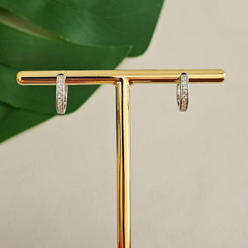 Argola Prata Cravejada