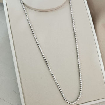 Gargantilha Prata Riviera Cristal 42cm