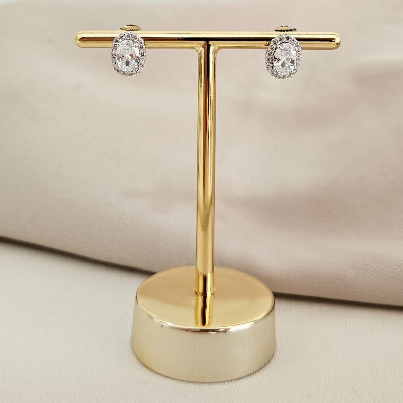 Brinco Prata Pedra Cristal Cravejado
