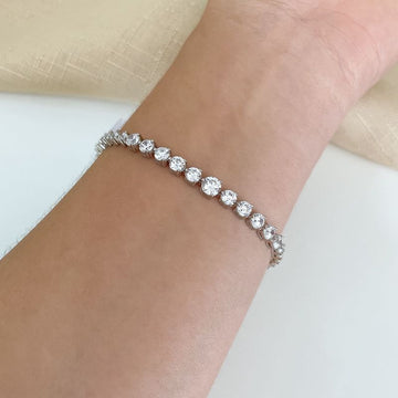Pulseira Prata Riviera 3g 17cm