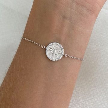 Pulseira Prata Divino Cravejada