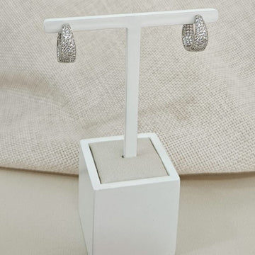 Argola Prata Cravejada Furinhos