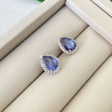 Brinco Prata Gota/Cravejada