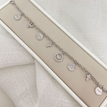 Pulseira Prata Cruz Divino Filho