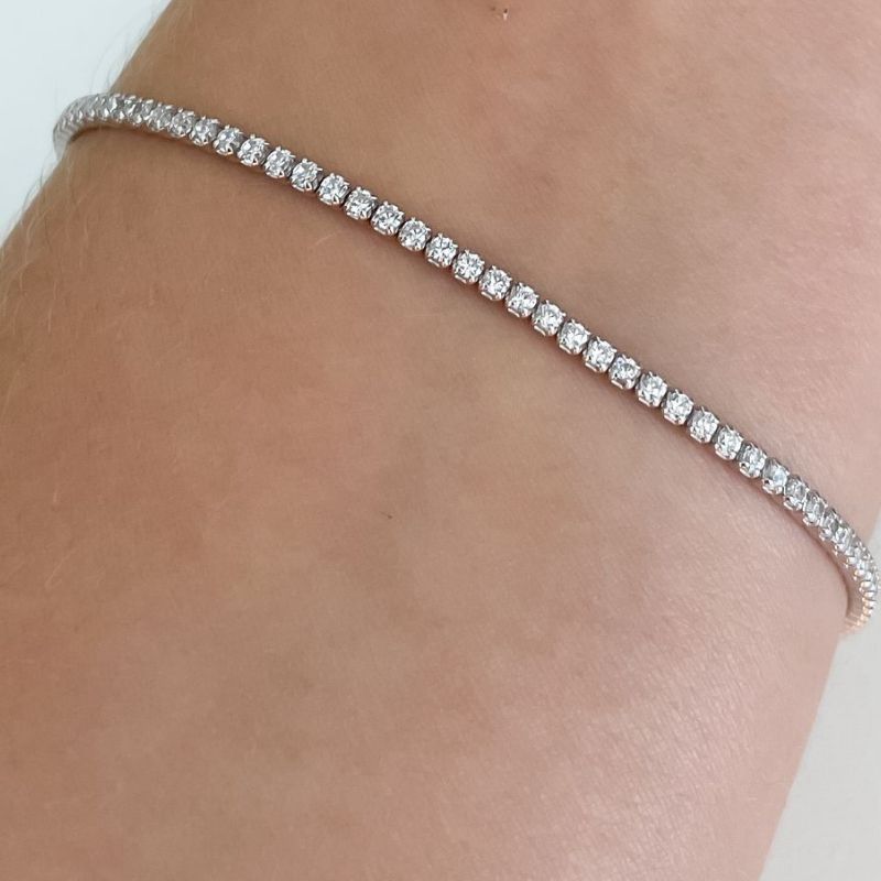 Pulseira Prata Riviera Cristal