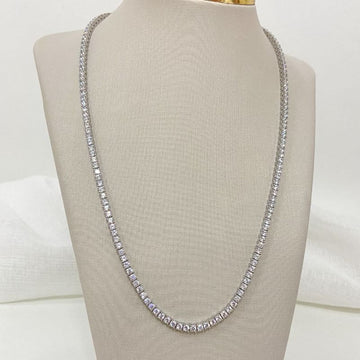 Gargantilha Prata Riviera Cristal 4g 40cm 2,5mm