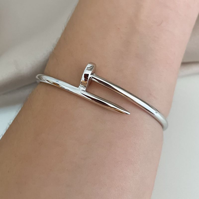Bracelete Prata Parafuso Liso R
