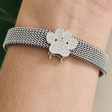Pingente Prata Pulseira Pata