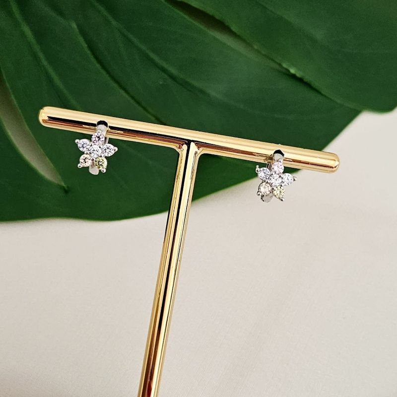 Argola Prata Flor