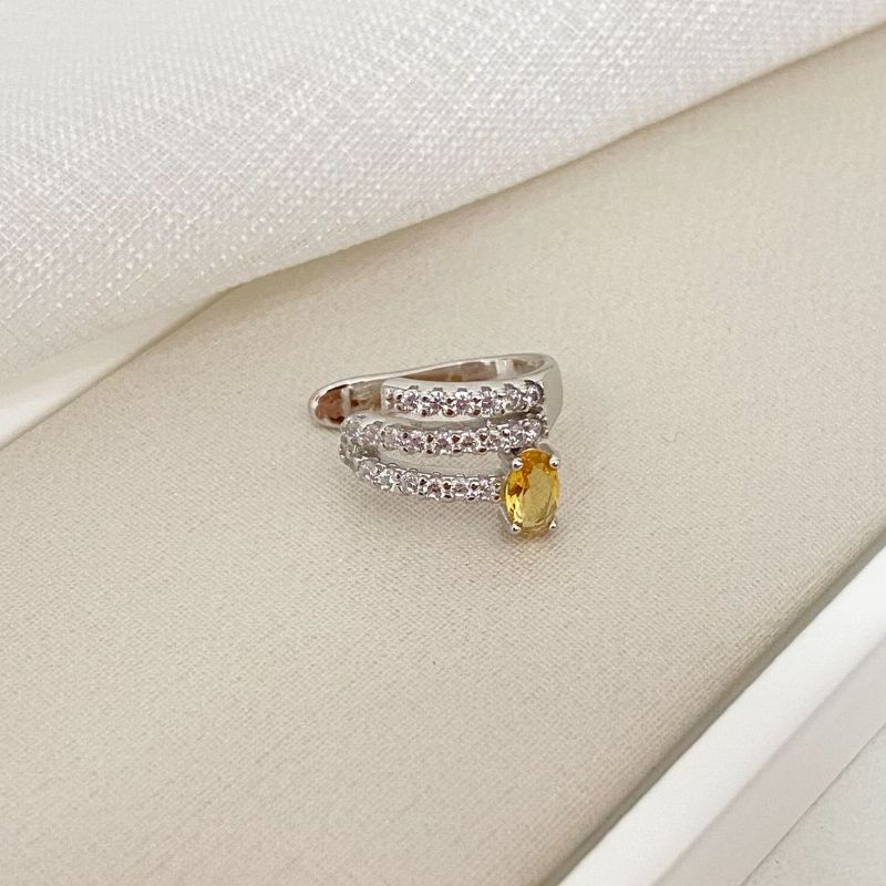Piercing Prata 1 Pedra Cravejada