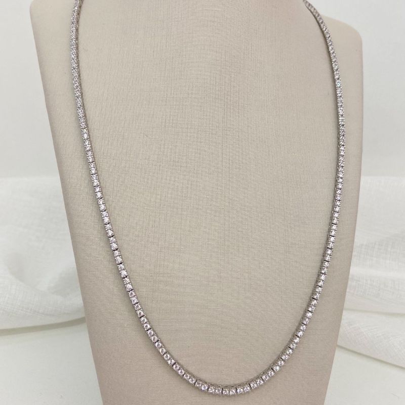 Gargantilha Prata Riviera Fina 50cm