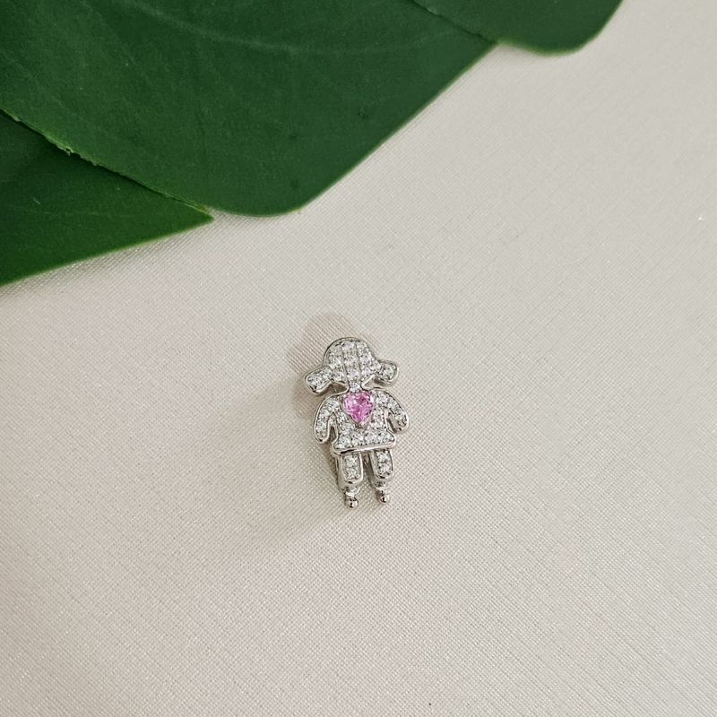 Pingente Prata Pulseira Menina