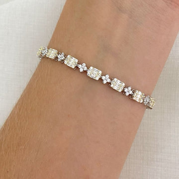 Pulseira Prata Riviera 17cm